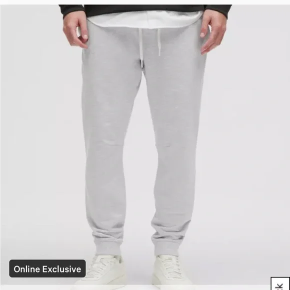 Lululemon City Sweat Joggers Tall Heathered Ultra Light Grey/Sea Salt - Picture 5 of 12